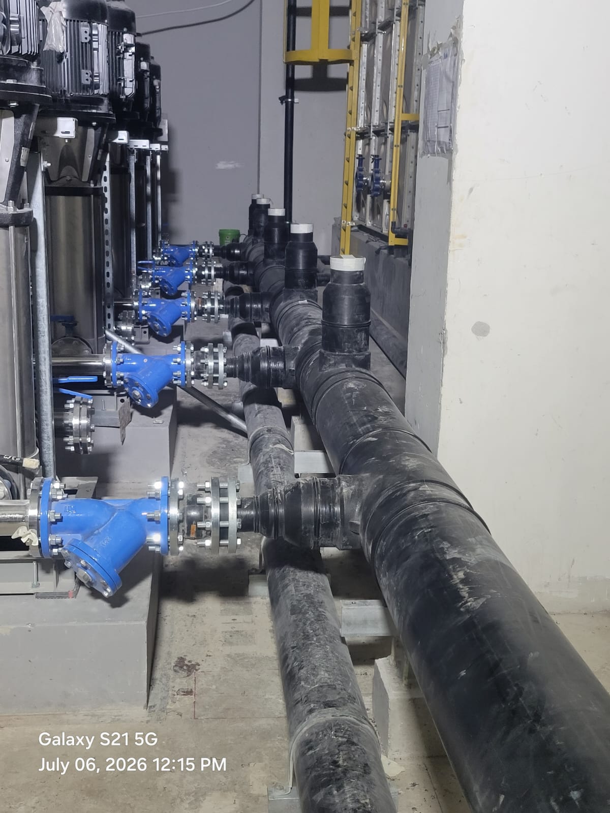 HDPE pump room header fabrication- SHOBA ONE - Residential Five Interlinked Towers-DUBAI