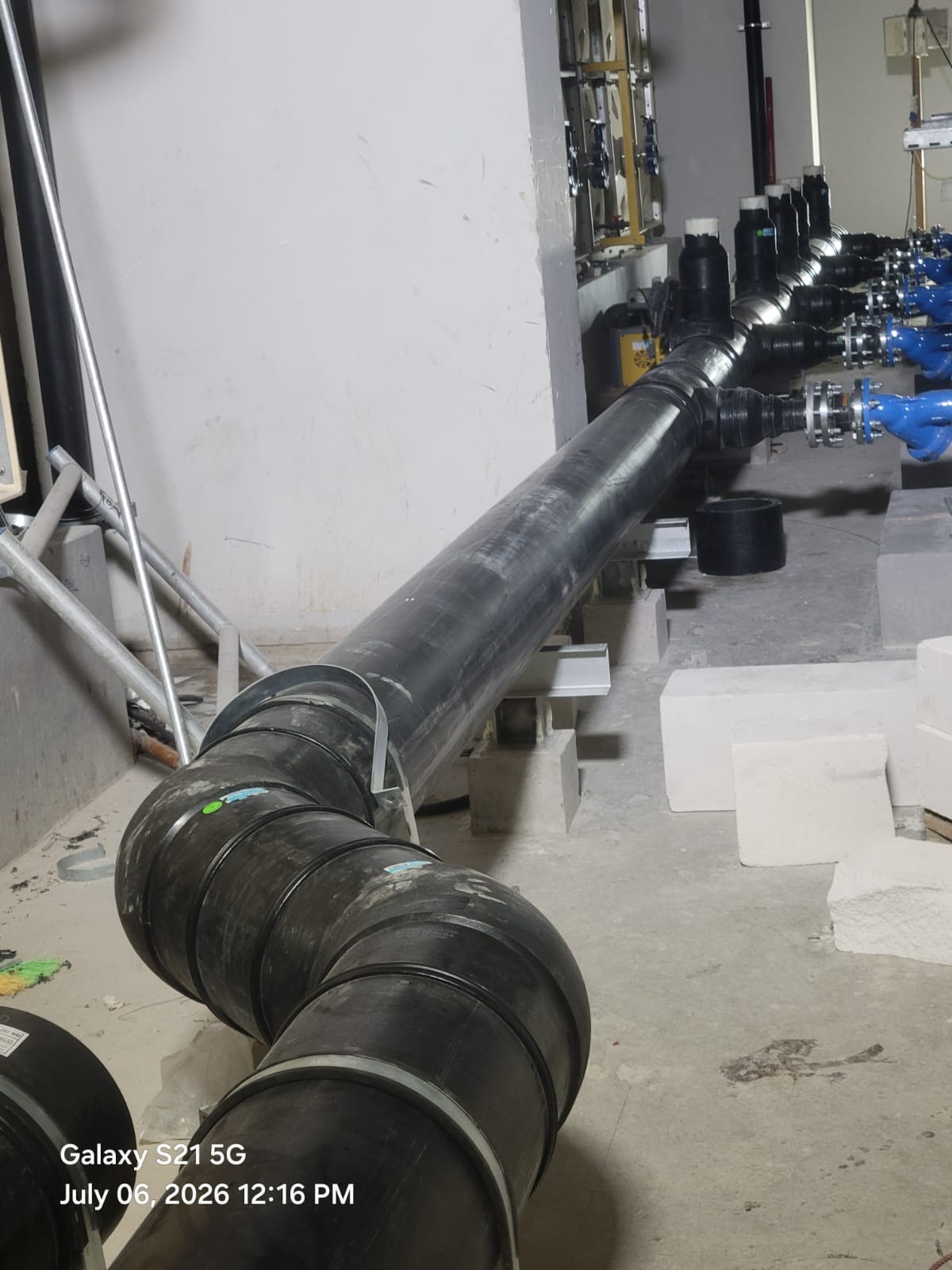 HDPE pump room header fabrication- SHOBA ONE - Residential Five Interlinked Towers-DUBAI